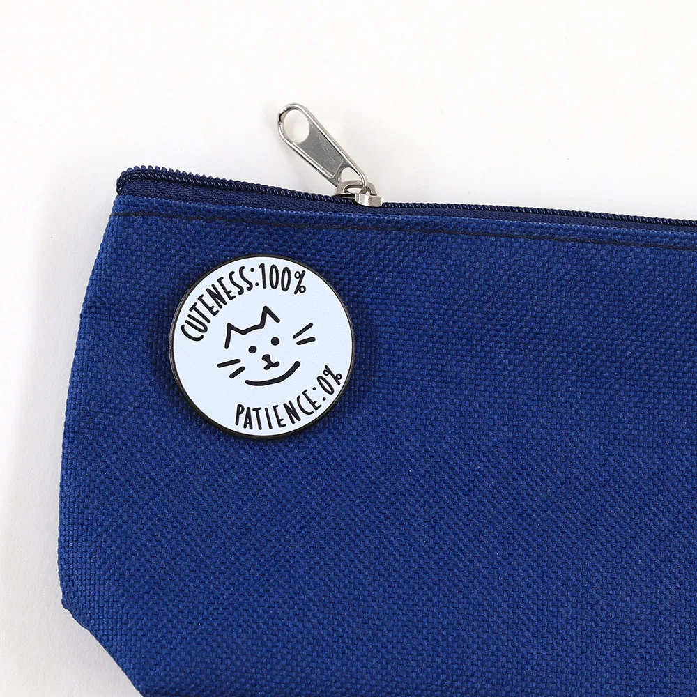 Lustige Katzen-Emaille-Pins Niedlichkeit 100% Geduld 0% Tier-Broschen Kreative und Humorvolle Abzeichen Schmuckgeschenk für einen Freund – Detail 9