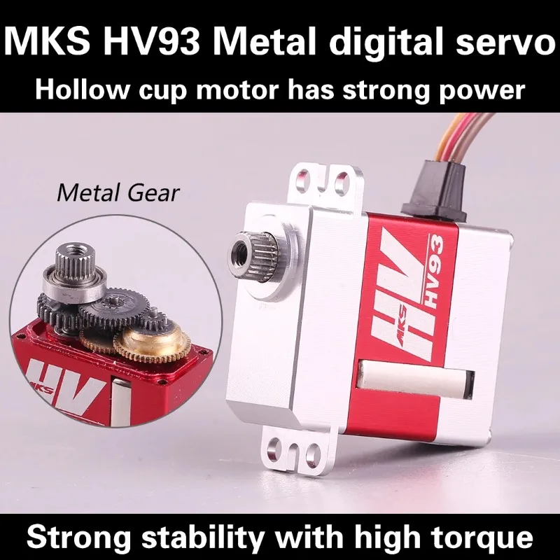 

MKS HV93 Digital Steering Gear Hollow Cup Motor Metal Tooth for RC Car Remote Control Model Boats