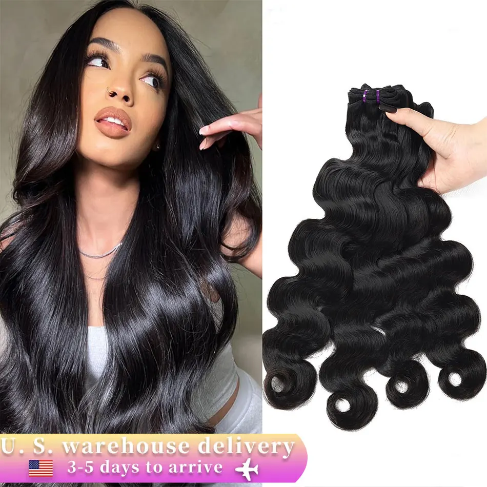 18 20 22 24 Inch Body Wave Bundles Brazilian Hair Weave Bundles 1/3/4 PCS Raw Human Hair Bundles Deal Remy Hair Extensions Hair