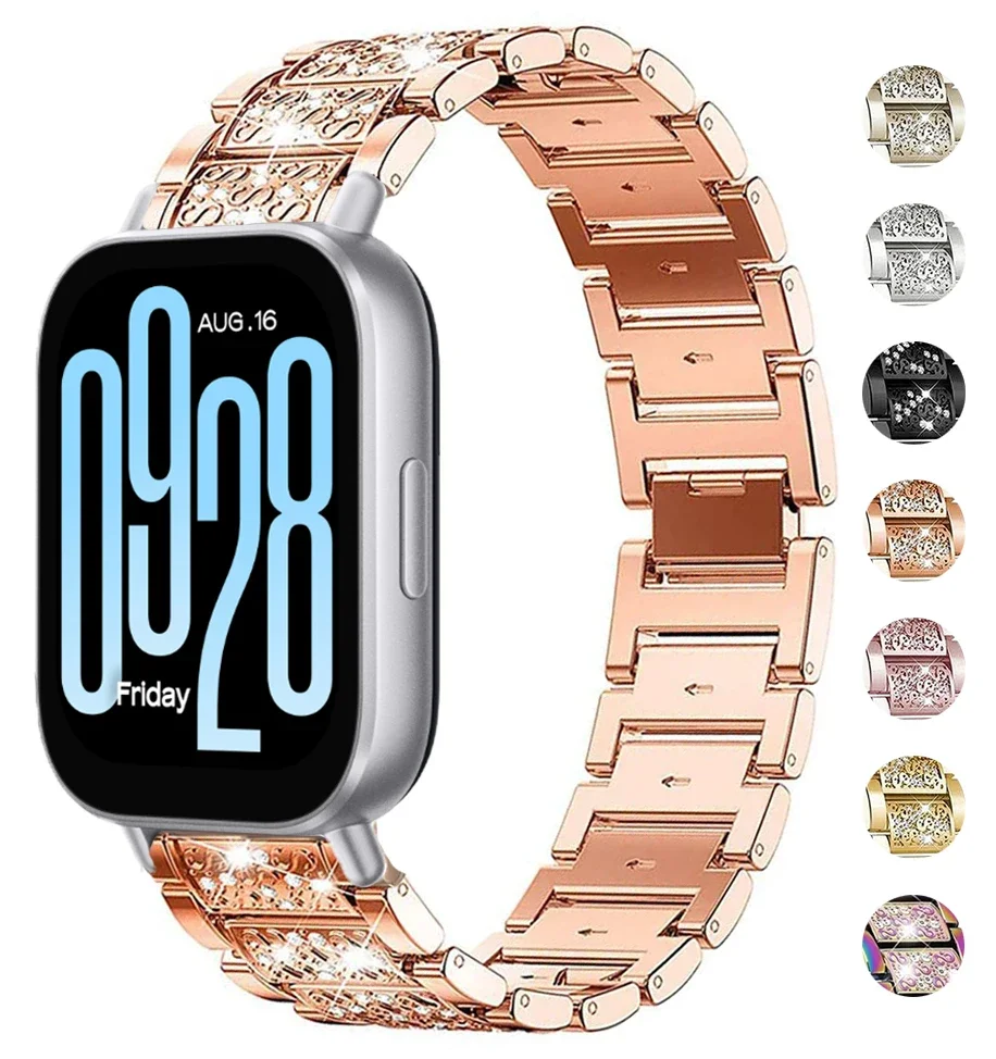 

Strap for Redmi Watch 5 Active 5Lite Women Diamond Bracelet Metal Stainless Steel Band For Xiaomi Redmi Watch 5 Lite 5Active