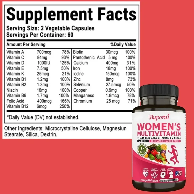 Women's Multivitamin Supplement - Balances Emotions, Provide Nutrients, Promote Ovarian and Overall Health, Maintain Vitality
