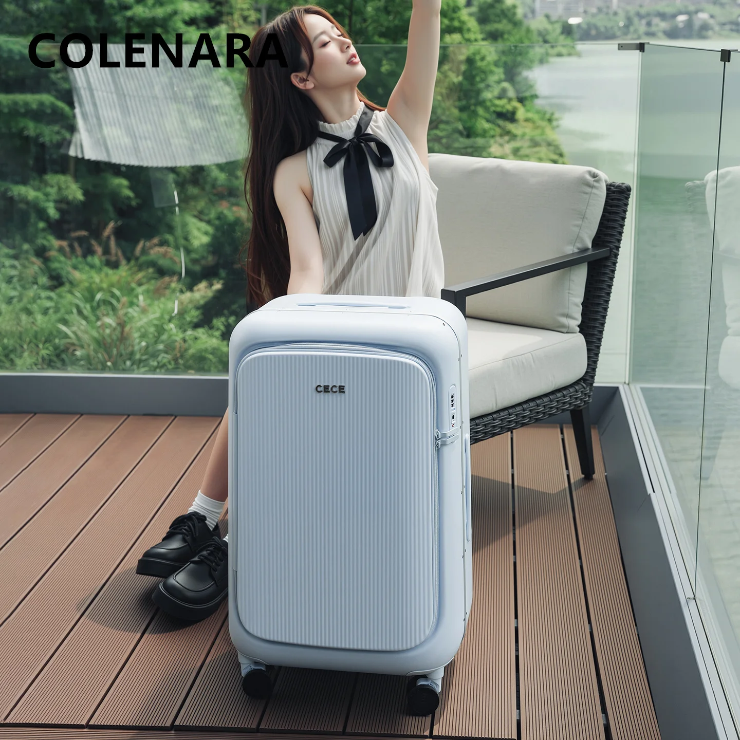 COLENARA High-quality Suitcase 20 Inches PC Boarding Box 24