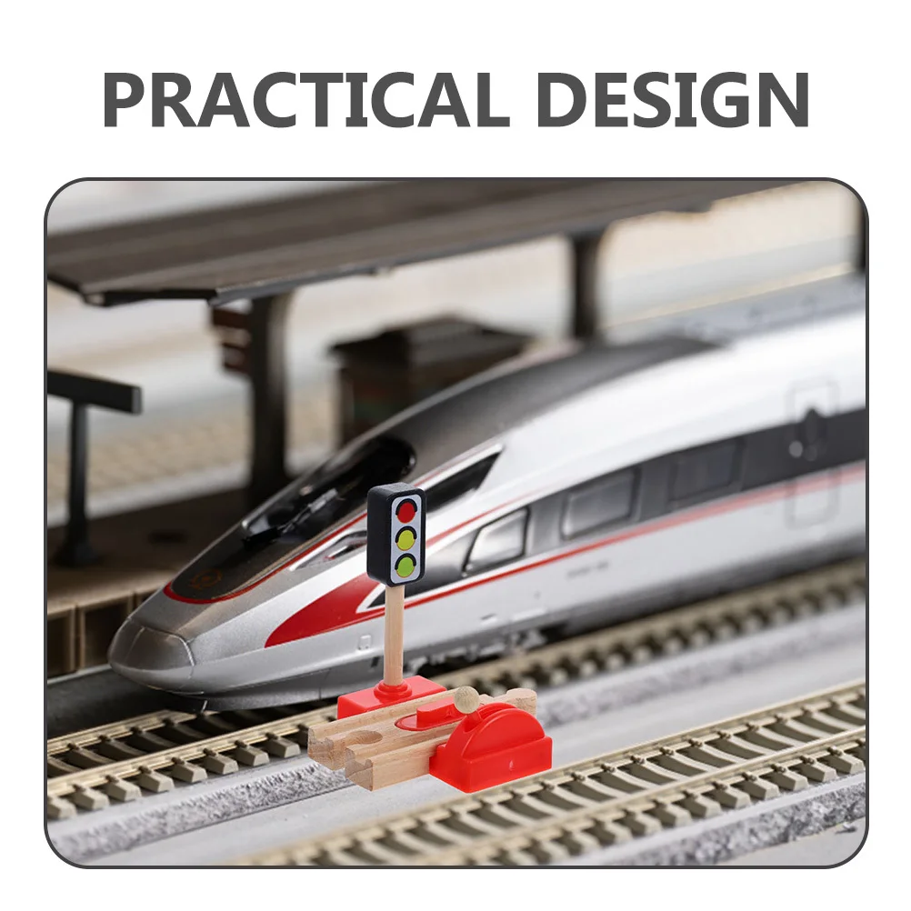 1Set Holz Zug Track Zubehör Simulation Tankstelle Szene Multi-Funktion Rotierenden Griff Lift Straße Block DIY Tankstelle