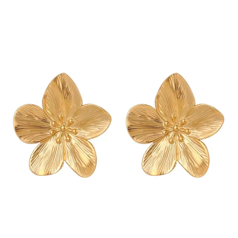 New Women\'s Earrings Cute Sweet Flower Earrings High Quality Stainless Steel Jewelry Fashion Festival Gift 2024