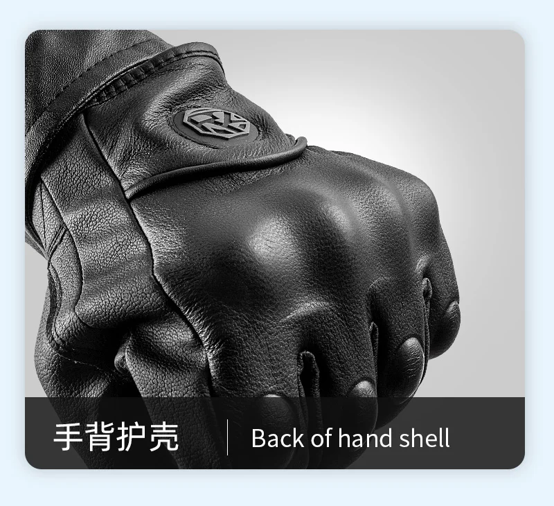 ORZ Motorrad-Reithandschuhe, Ziegenleder, Vollfinger-Handschuhe, Handschuhe für Motorräder, Handschuhe – Detail 13