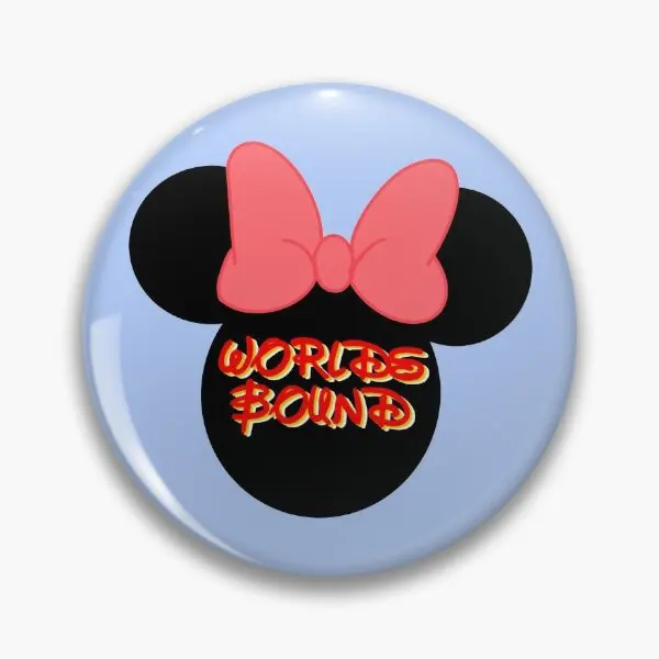 Worlds Bound  Soft Button Pin Cute Cartoon Creative Collar Funny Gift Metal Hat Lapel Pin Women Decor Jewelry Fashion Badge