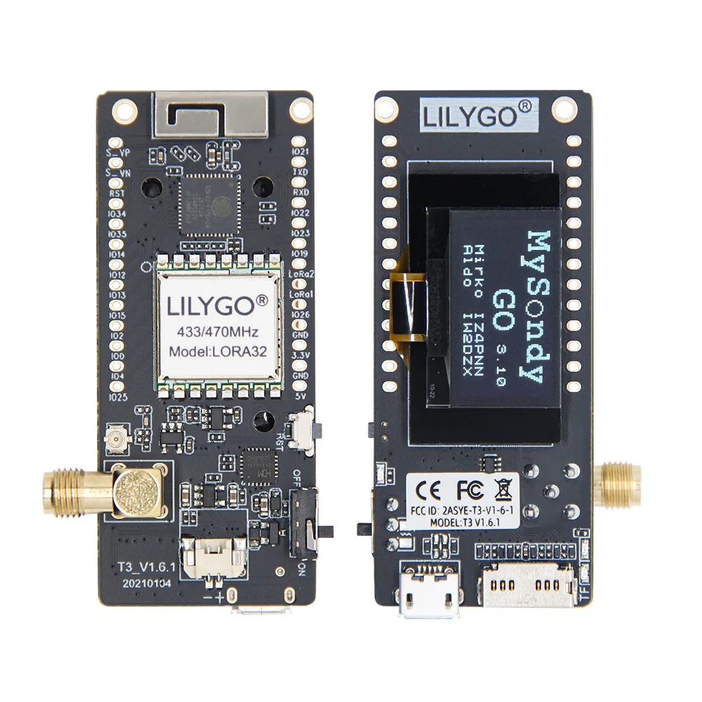 LILYGO® TTGO MySondy GO LoRa32 V2.1_1.6.1 ESP32 LoRa 433MHz For