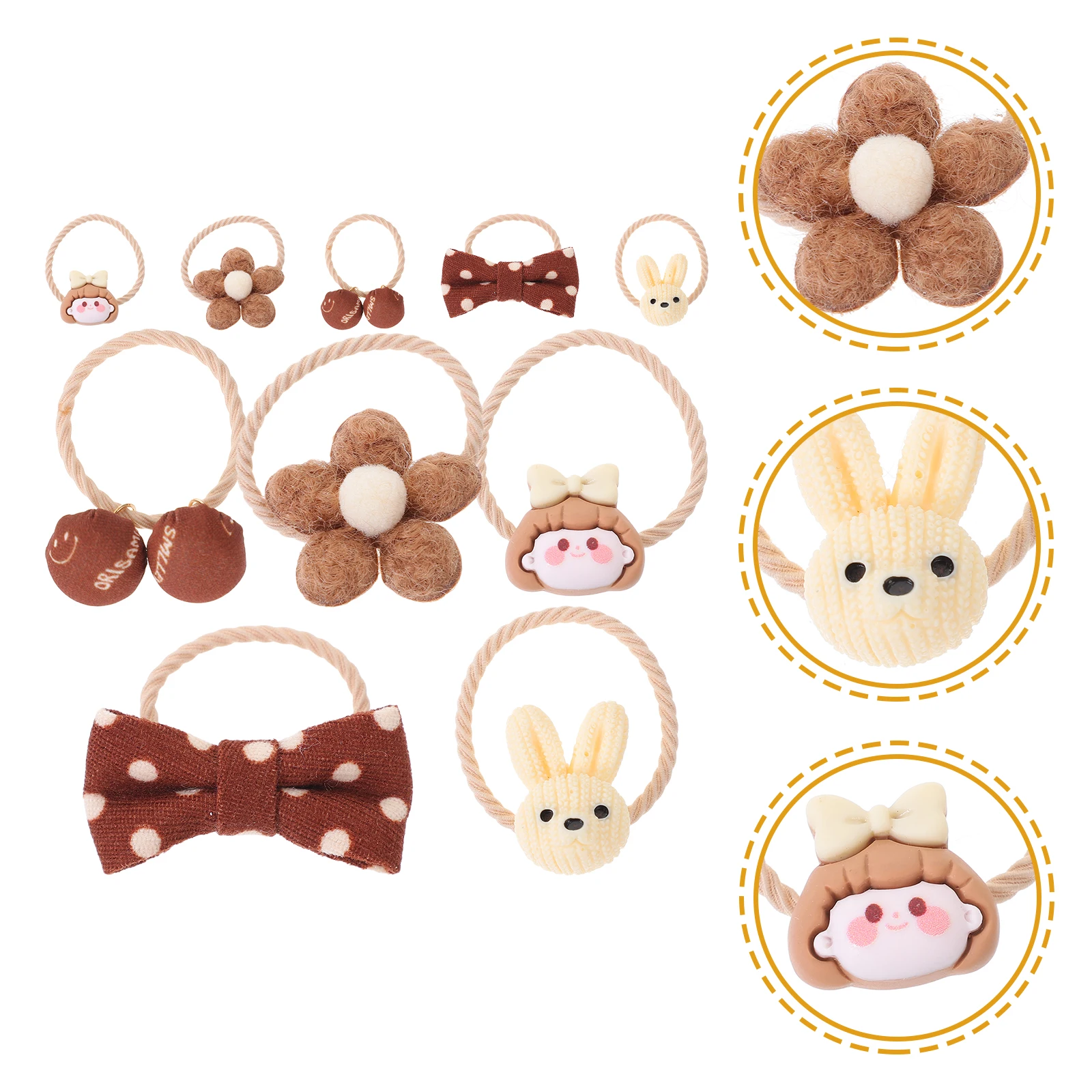 

Soft Cloth Ties Bowknot Design Ponytail Holders Gentle On Thin Durable Accessories Scrunchies Elastics For Women