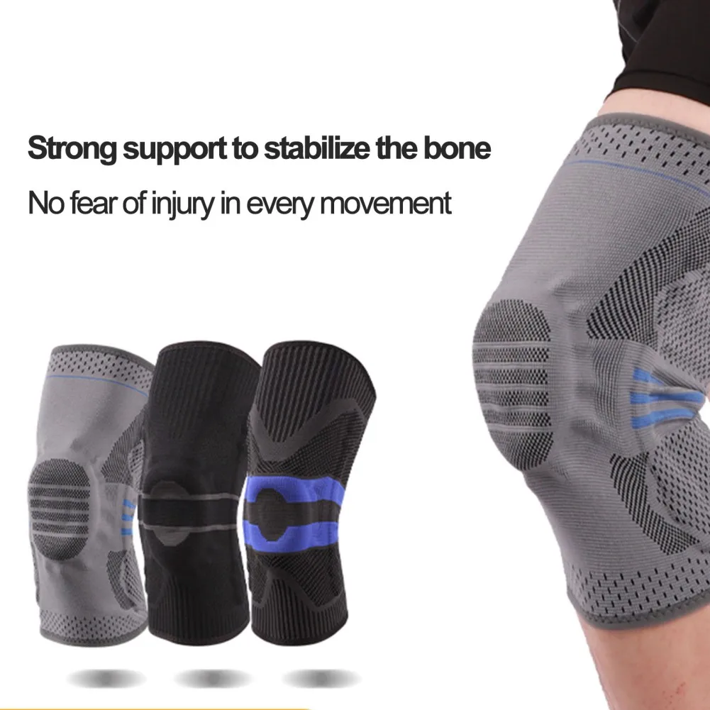 Knee Brace for Men Women Silicone Gel Spring Support Knee Pads Workout Meniscus Tear Joint Pain Relief Knee Compression Sleeve