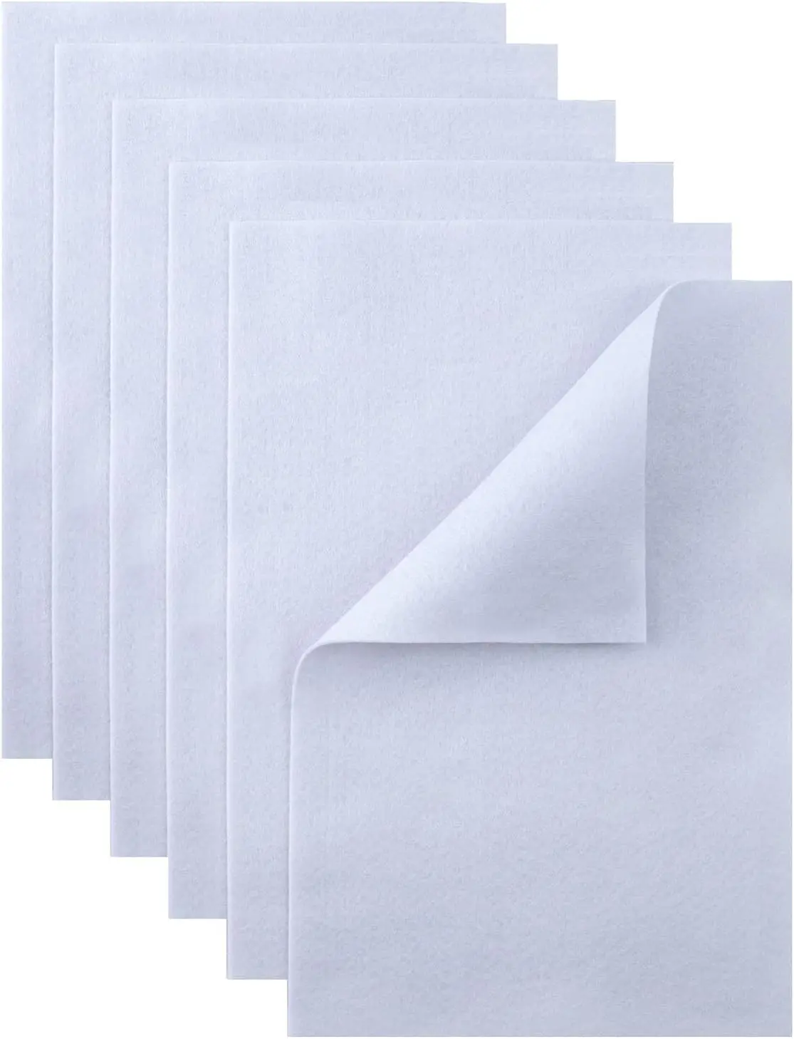 

Soft White Felt Sheets - 6PCS A4 Size (8x12), 1.5mm Thick, Perfect for Sewing, Patchwork, DIY Crafts