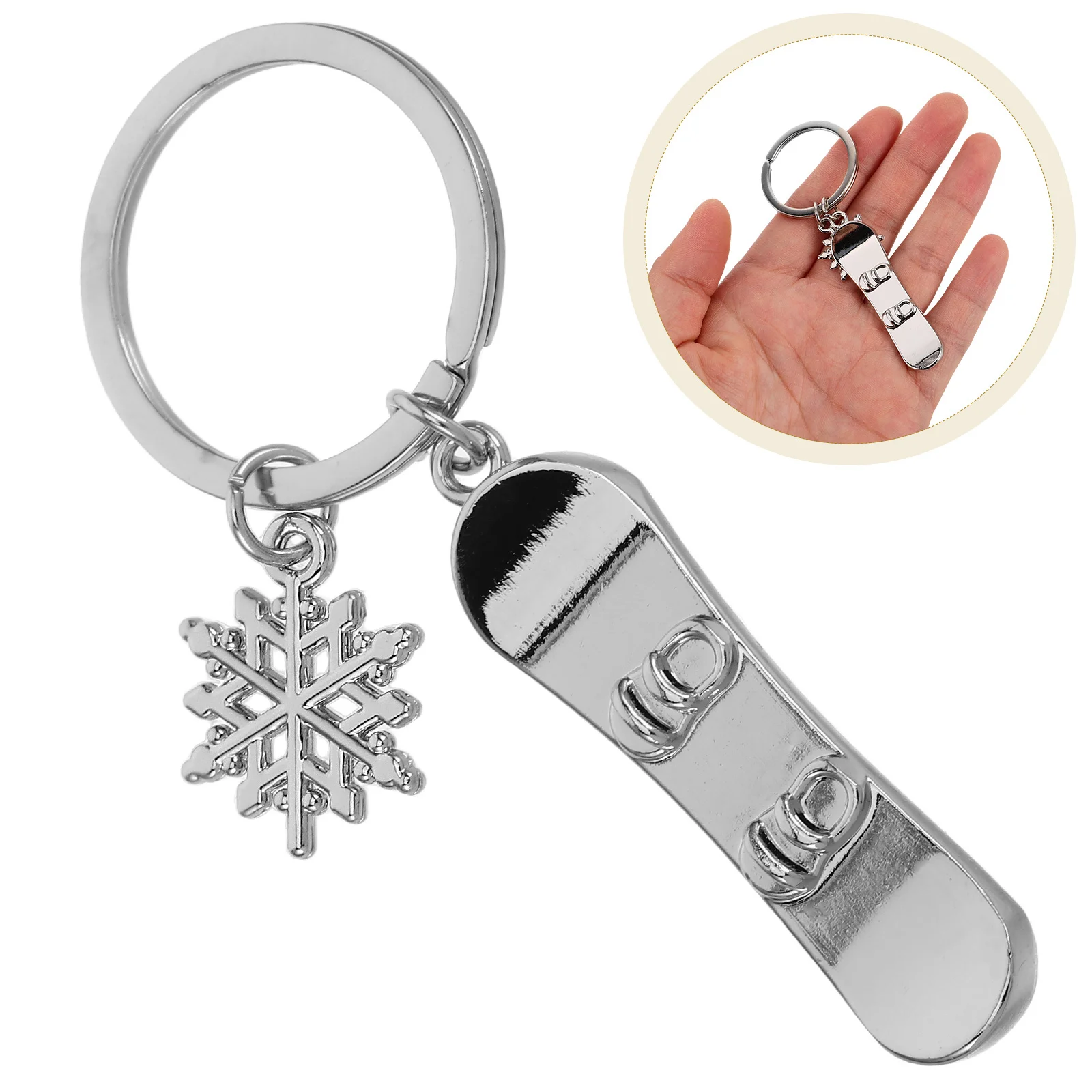 

Realistic Snowboard Keychain Custom Metal Pendant for Backpack Handbag Car Decor Skiing Fan Unique Gift Idea Ski Pendant