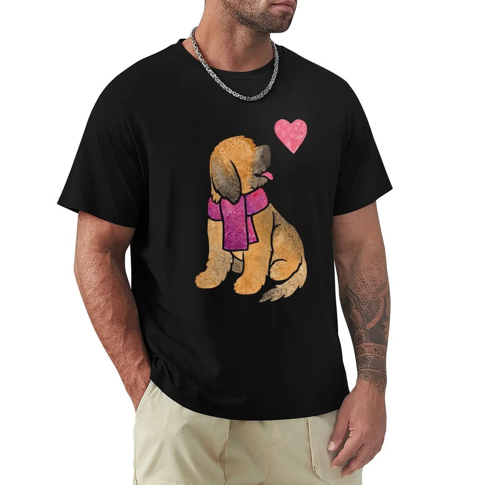 

Watercolour Briard T-Shirt luxury designer funny meme t-shirts t shirts for men