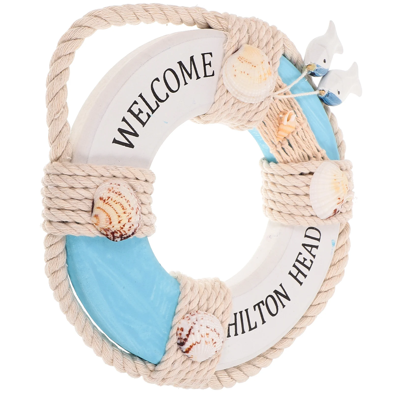 

Wooden Ring Pendant Decor Home Hotel Bar Decoration Nautical Ocean Style Hanging Ornament Marine Wall Pendant Household Life
