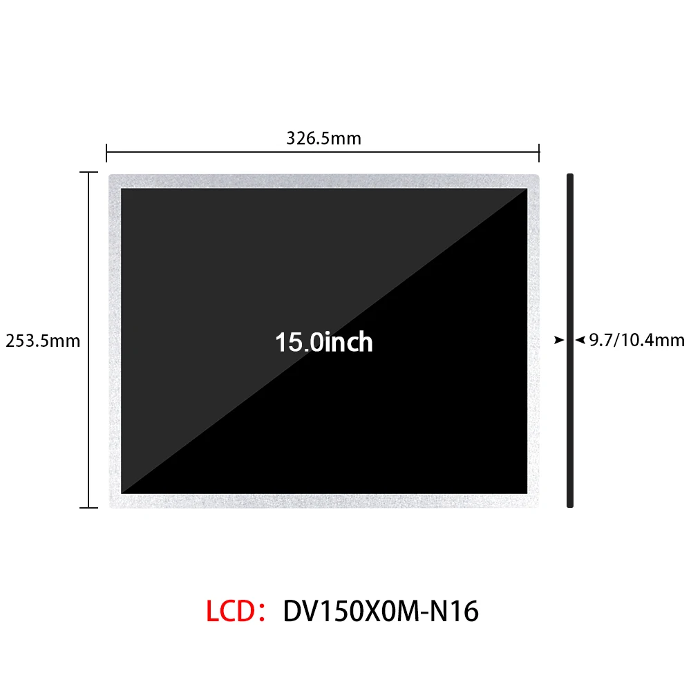 DV150X0M-N16 15 Inch IPS Screen LCD Touch screen with board 1024x768 resolving power