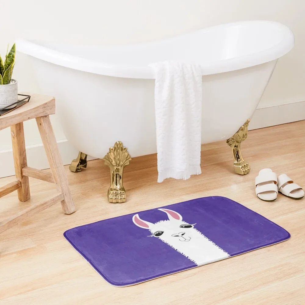 

LLAMA PORTRAIT #6 Bath Mat Rug Bathroom Carpets For The Bathroom Mat