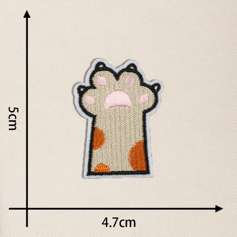 Śliczne zwierzę kot łapa haft pies łapa żelazko na plastry odzież dziecięca haft DIY naszywki termoprzylepne dla dzieci