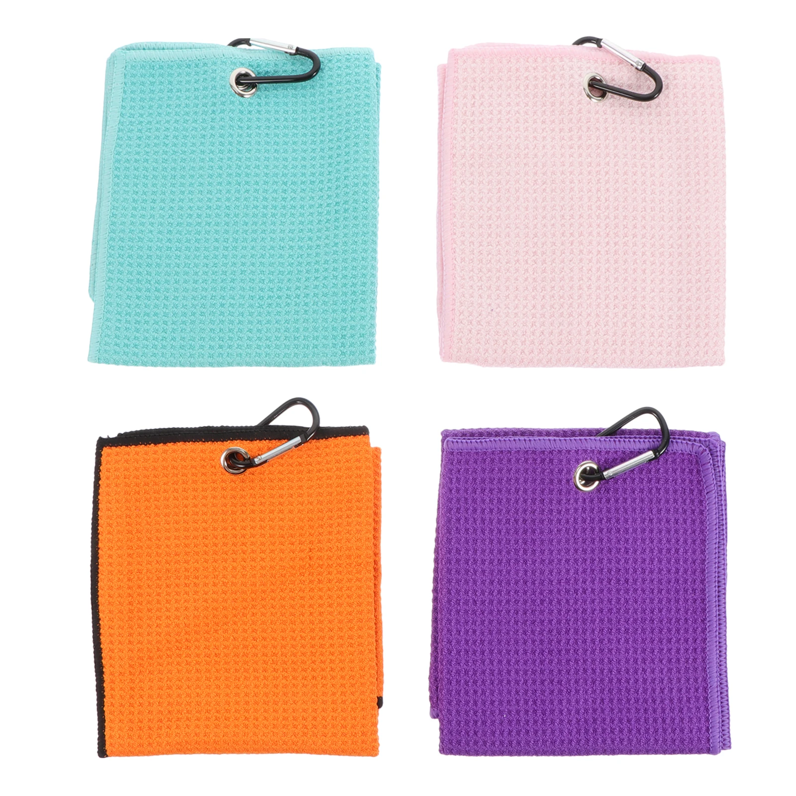 

4pcs Golf Towels Premium Polyester Quick Dry Golfing Accessories Breathable Durable for Travel Sports Gym Outdoor Use