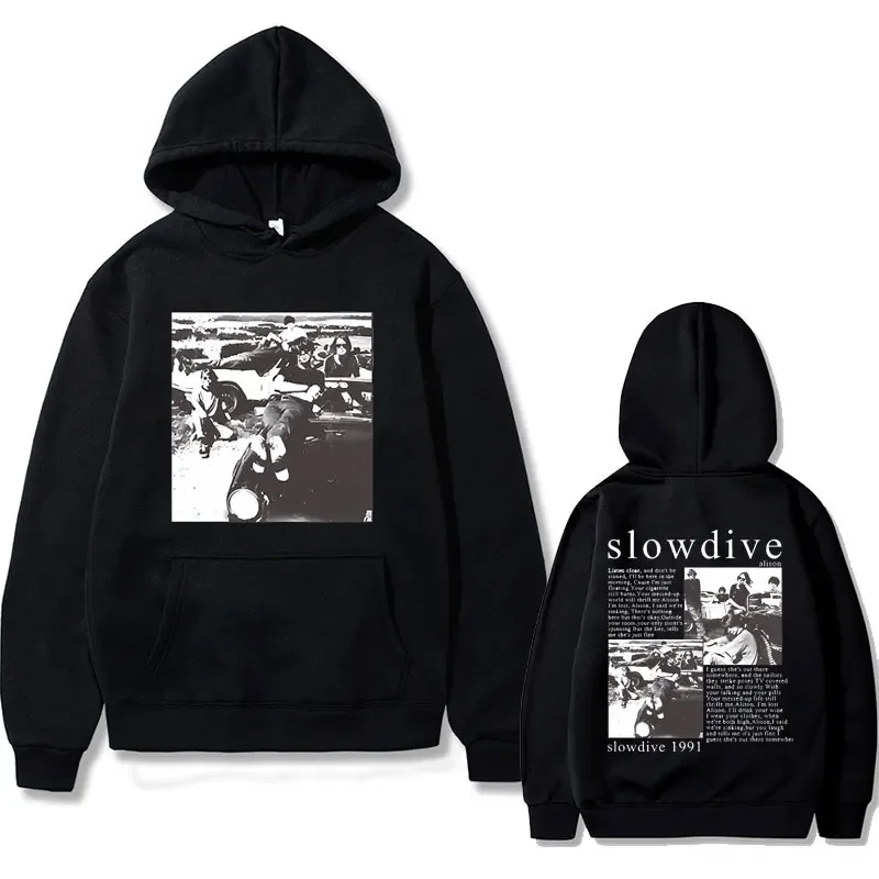 

Britain Rock Band Slowdive Souvlaki Alison Album Graphic Print Hoodie Men Women's Vintage Gothic Clothes Male Oversized Hoodies