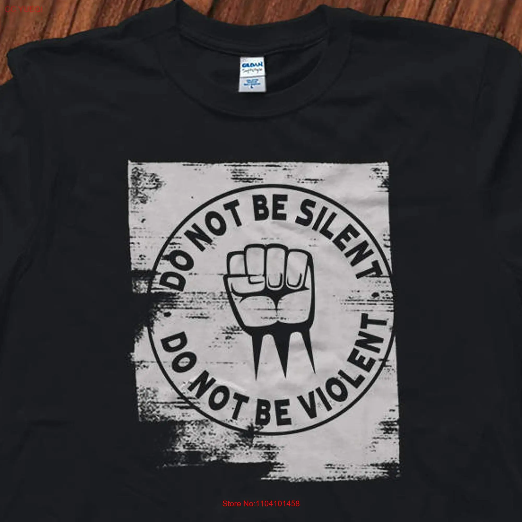 Peaceful ProtesT T Shirt Do Not Be Silent Violent Black Lives Matter Racial Equality Social Justice long or short sleeves