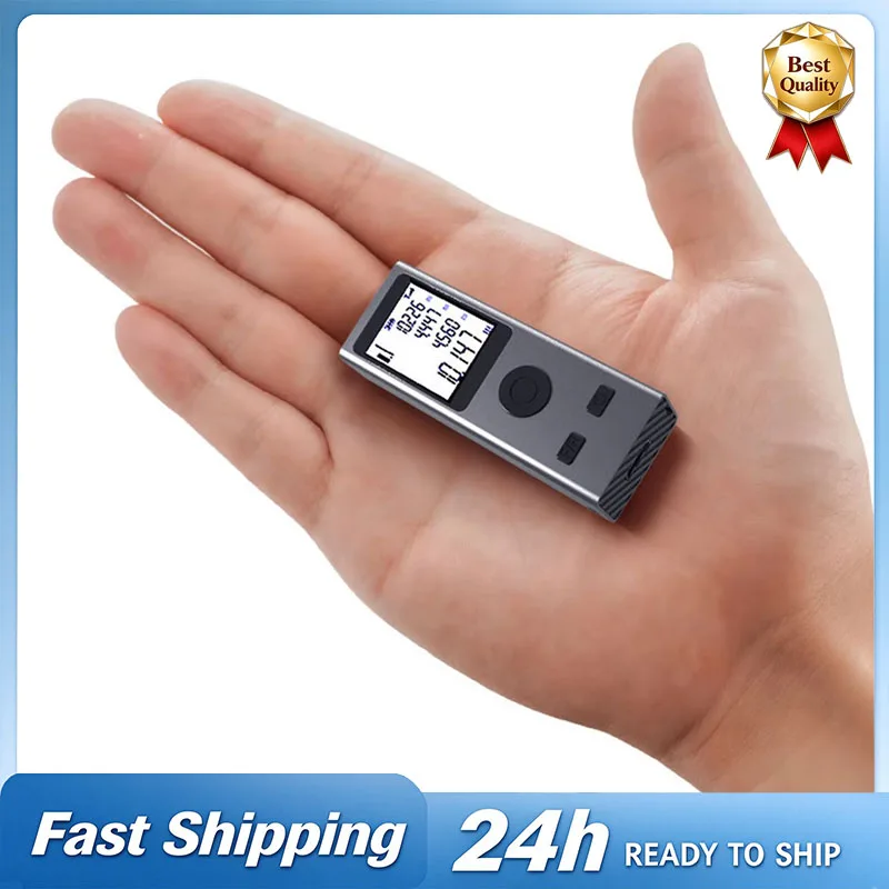 Mini Laser Rangefinder Digital Tape Measure Laser Ruler USB Charge Aluminum Alloy Fuselage Measuring Distance: 30/50/60m