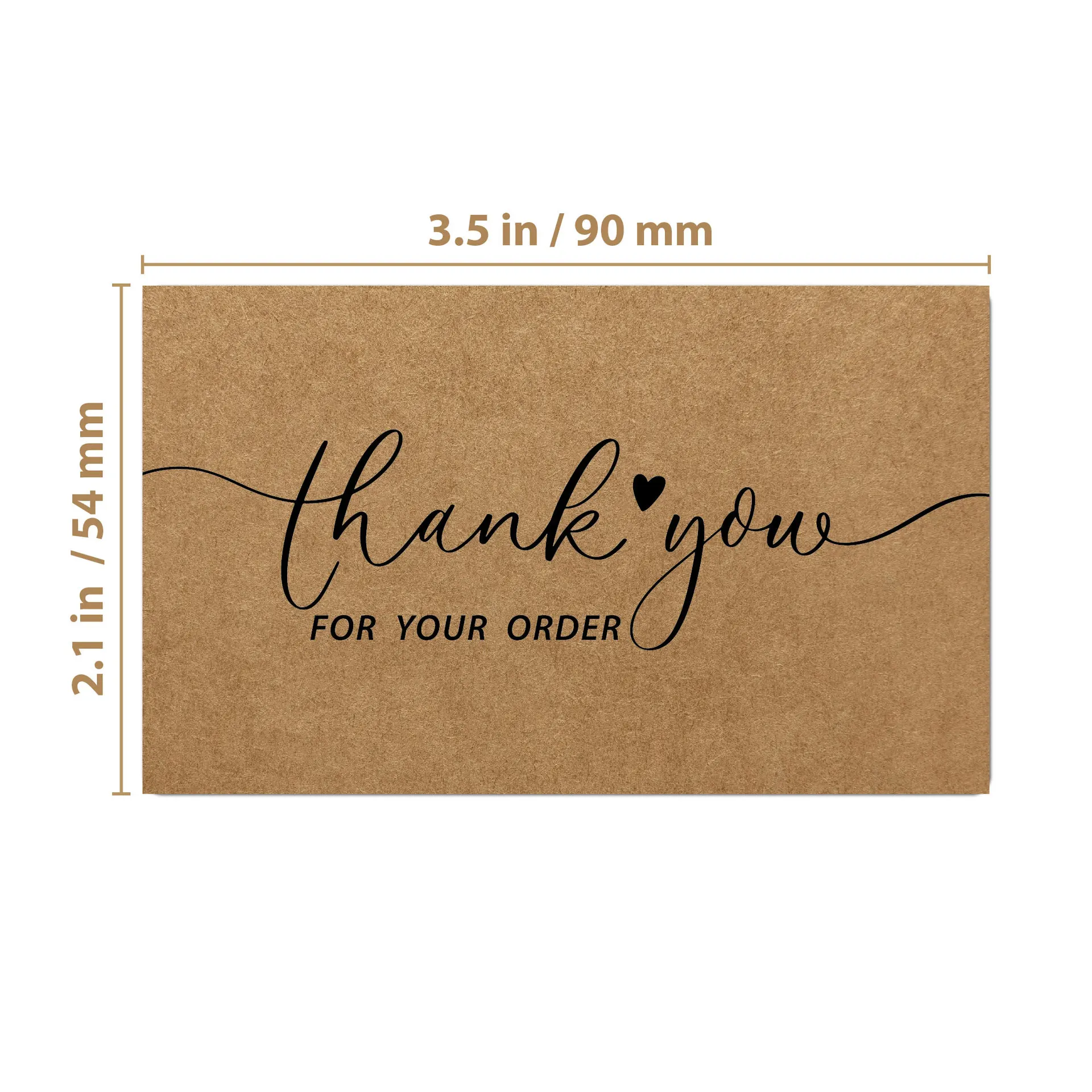 50szt Kraft Paper Thank You Card for Enterprise Store Business Package Decoration Card Thank You for Your Order Card Wholesale