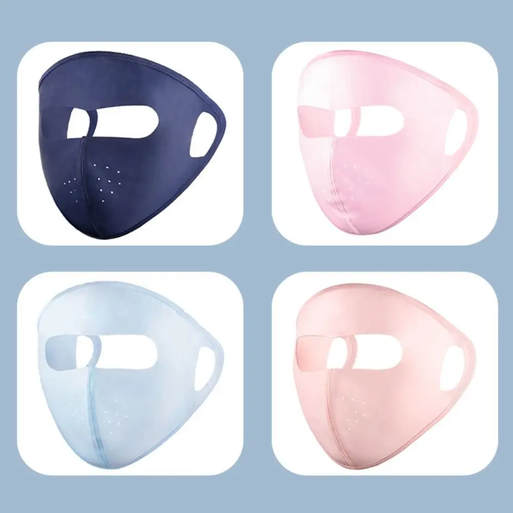 Summer Sunscreen Mask Outdoor Face Shield Thin Sunscreen Veil Sun Protection Solid Color Face protection Womne Sun Hats