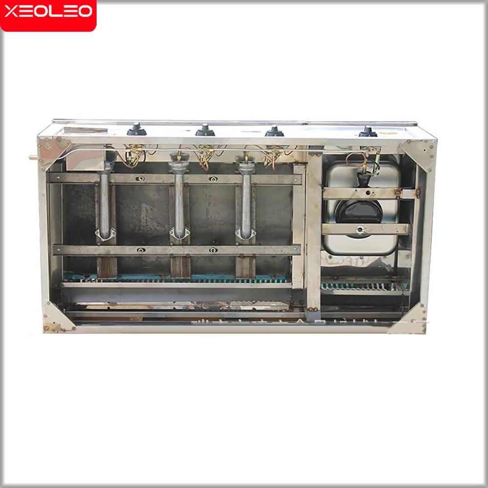 XEOLEO Gas Grill Commercial Teppanyaki Griddle Combined Furnace Stainless Steel Grilled Squid Machine with Fried French Machine