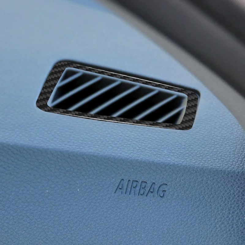لسيارات BMW القديمة 3 Series E90 E92 E93 06-12 منفذ هواء لوحة الأدوات ألياف الكربون الحقيقية المعدلة الداخلية #3