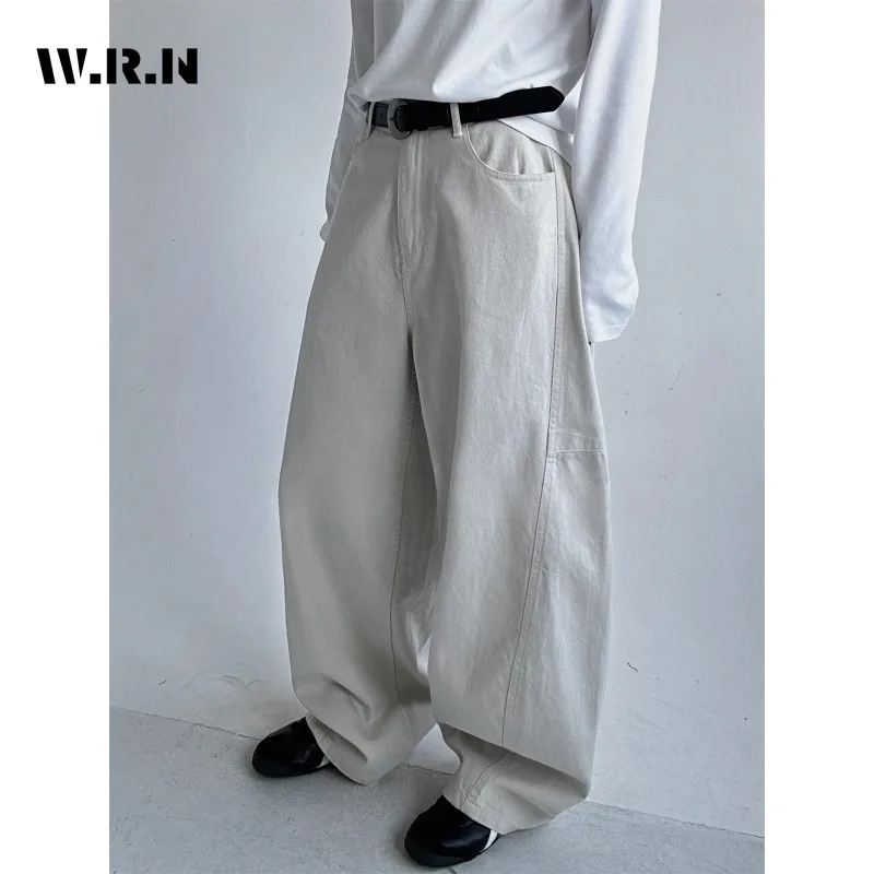 

Women's Basics Straight Solid Color Denim Trouser Casual 2000s Street Retro High Waist Jeans Vintage Loose Fit Emo Pure Pants