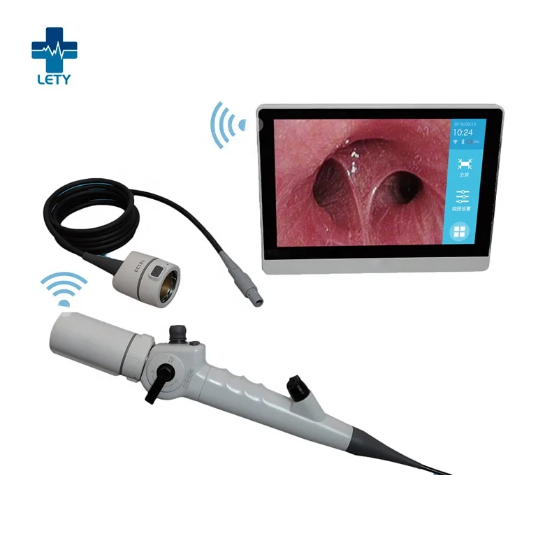 Portable video bronchoscope laryngoscope with Wireless video signal transmission WIFI endoscope