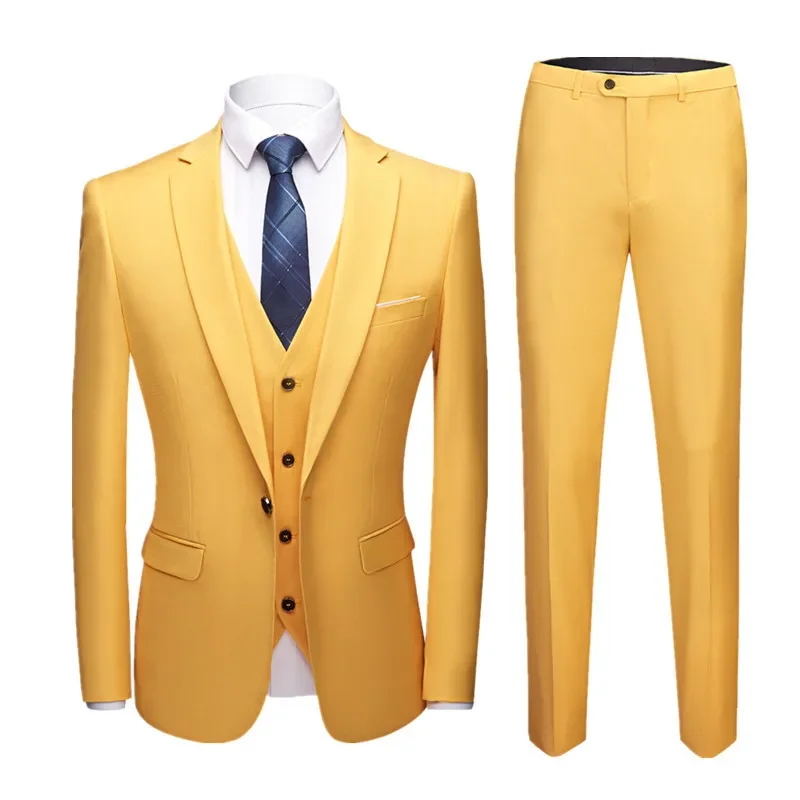 

B384-New men's slim fit business casual suit, men's mini suit