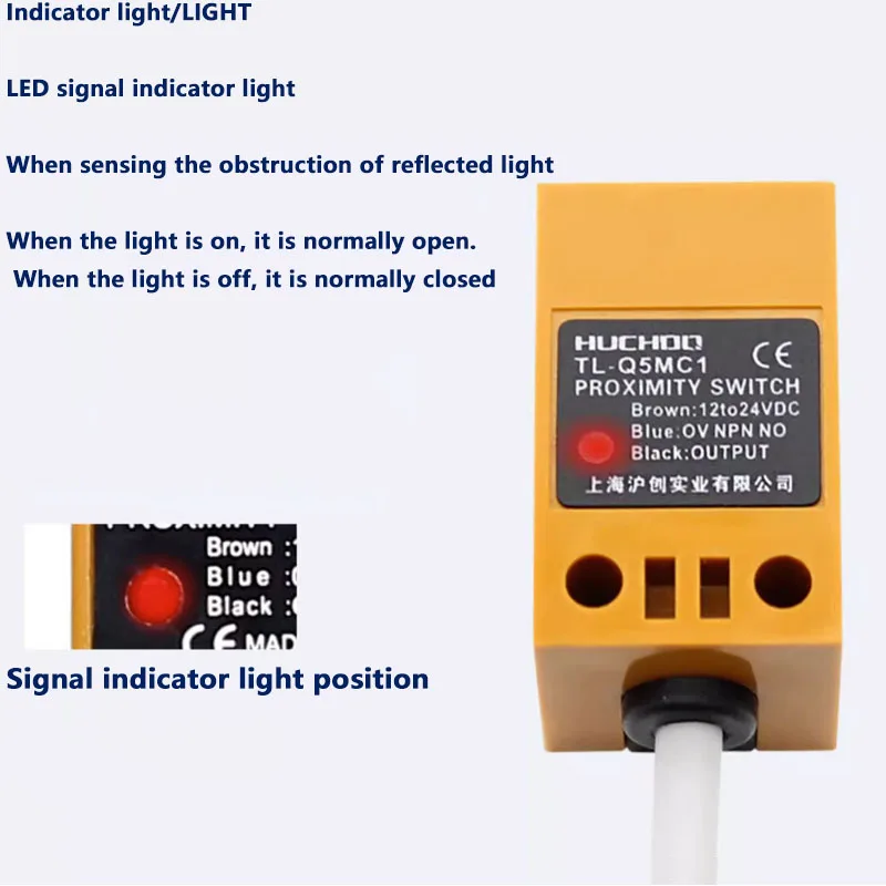 

Металлический индуктивный бесконтактный переключатель, 3-проводной сенсорный переключатель NPN PNP с кабелем 1,5 м TL-Q5MC1, нормально открытый, нормально закрытый TL-Q5MC2