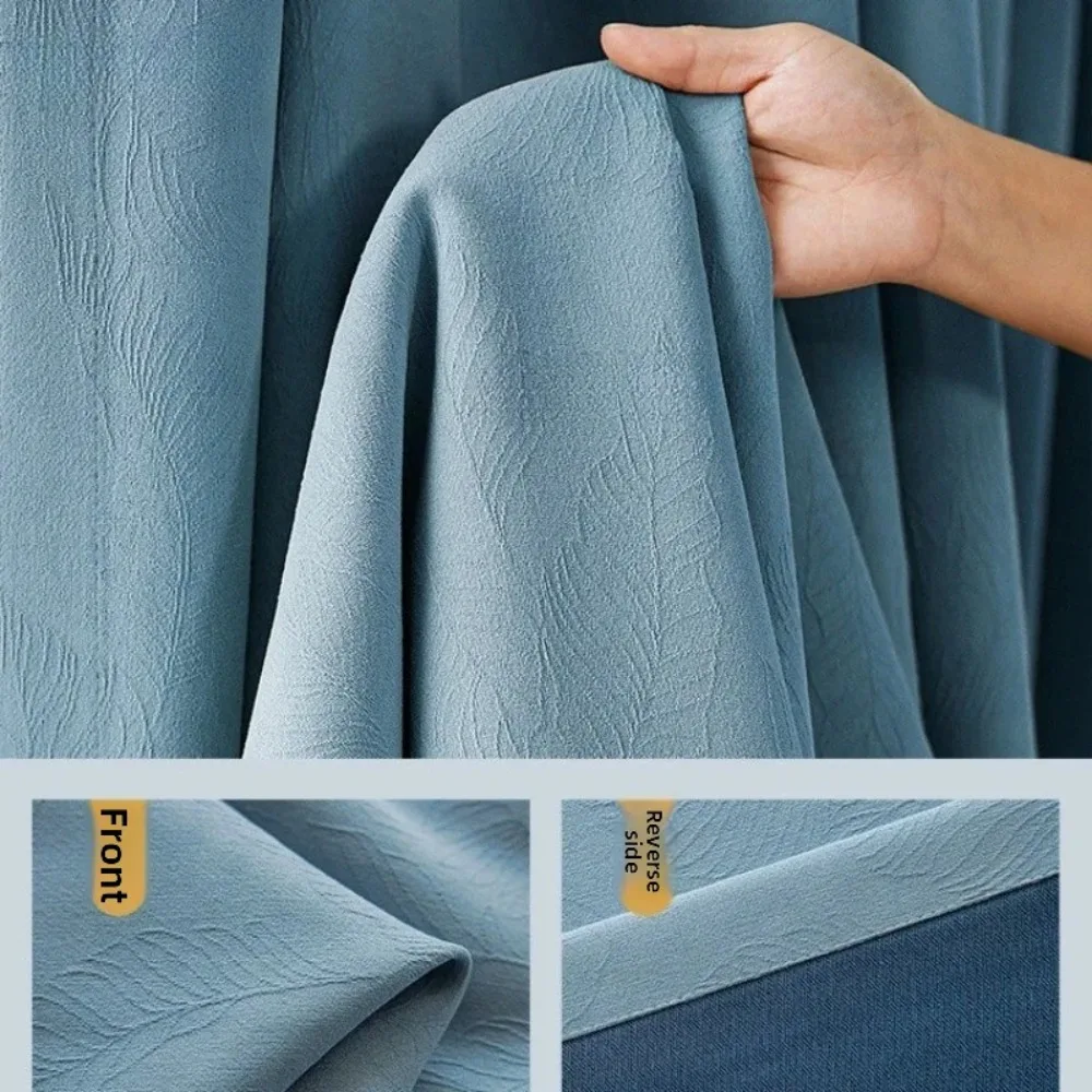 

Утолщенные синельные шторы для гостиной, столовой, спальни, новый стиль, светлые, роскошные, современные, простые, высококачественные, синие, свежие на заказ