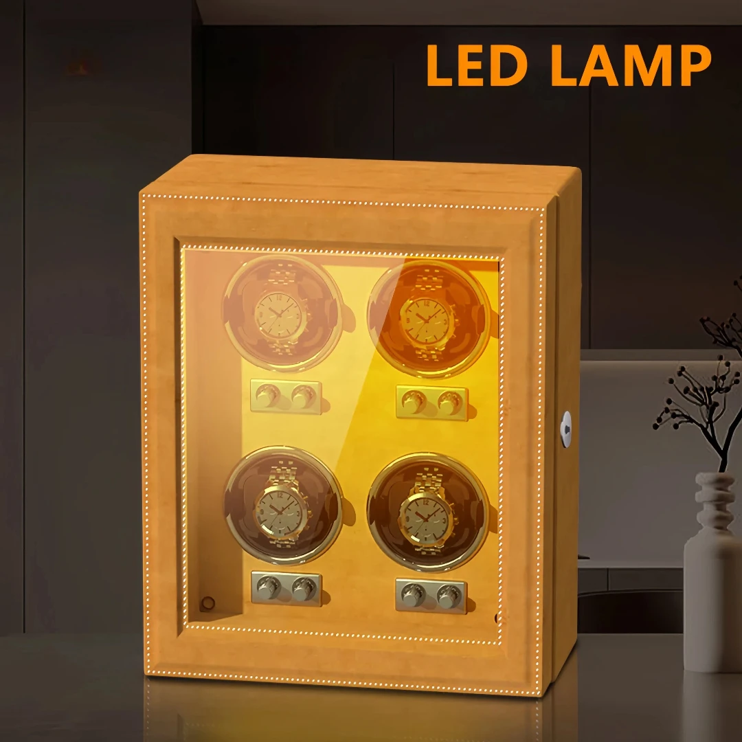 고급 PU 가죽 시계와 고급 자동 케이스 - 2 4 6 - Watch Winder 4 Watches Automatic Silent 리뷰 및 가격
