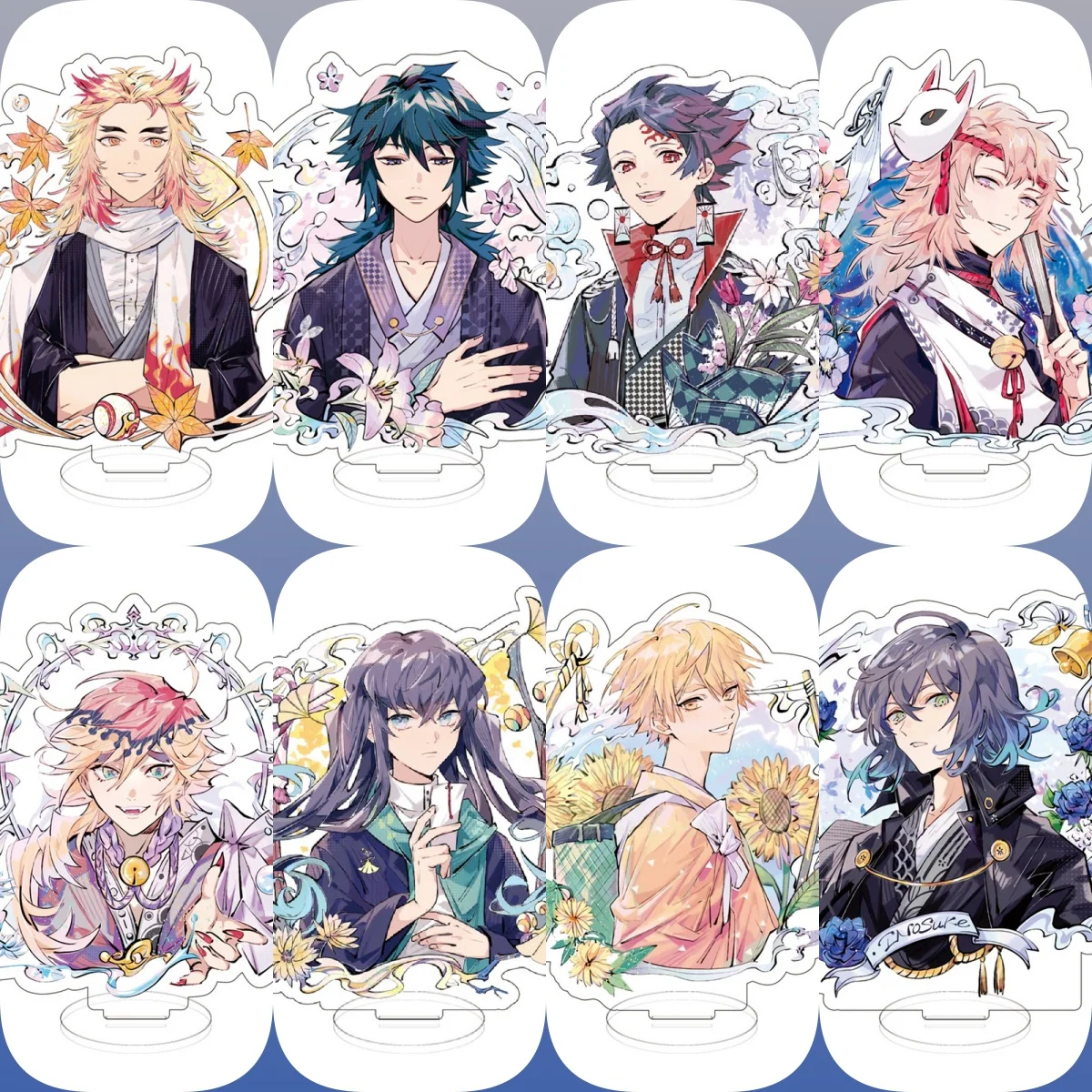 

Anime Hotblooded Demon Slayer Acrylic Stand Charm Character Ornament Key Bag Pendant Accessories Collection Christmas Gifts