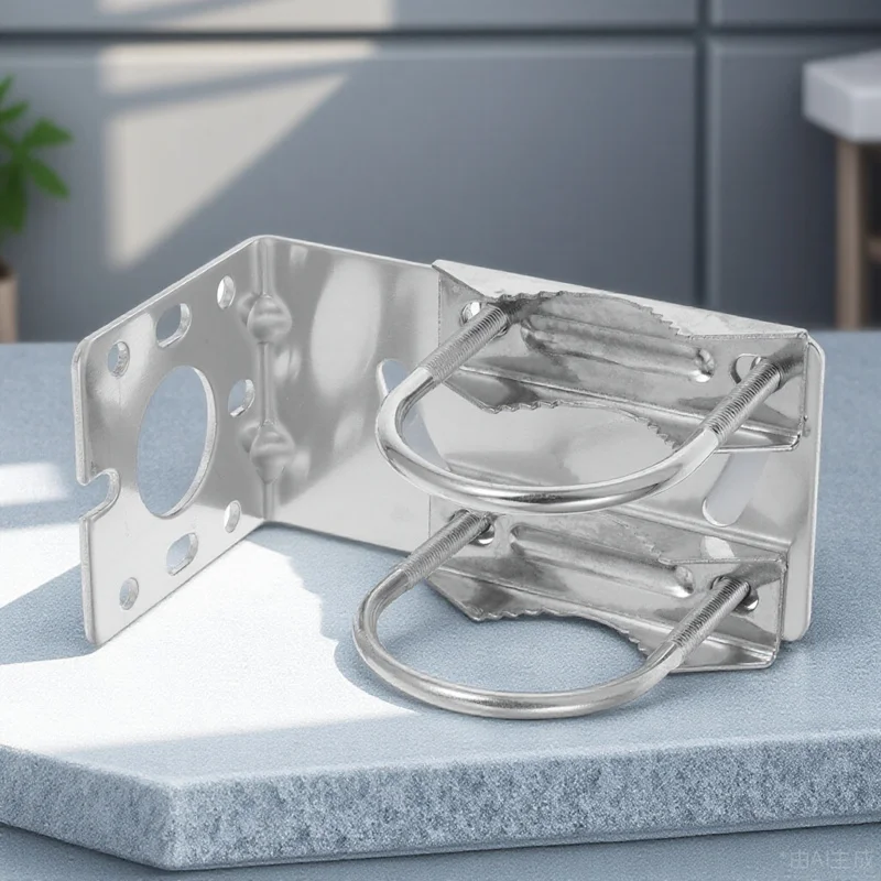 

Aluminum Alloy Antenna Mounting Bracket For Outdoor Wall Mount Durable Pole Mount For Weather Station Attic Installation, Double