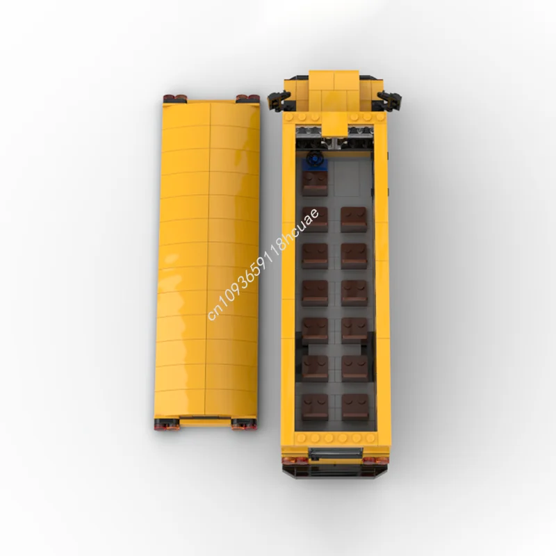 411 pezzi MOC scuolabus modello di città blocchi di costruzione giocattoli modulari assemblare mattoni creativi fai da te compleanno architettura regali di Natale