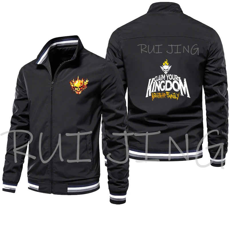 Hot Selling American Nightmare Cody Rhodes Windproof Zipper Sweater Men's Casual Classic Oversized Stand Up Collar Jacket Y2k