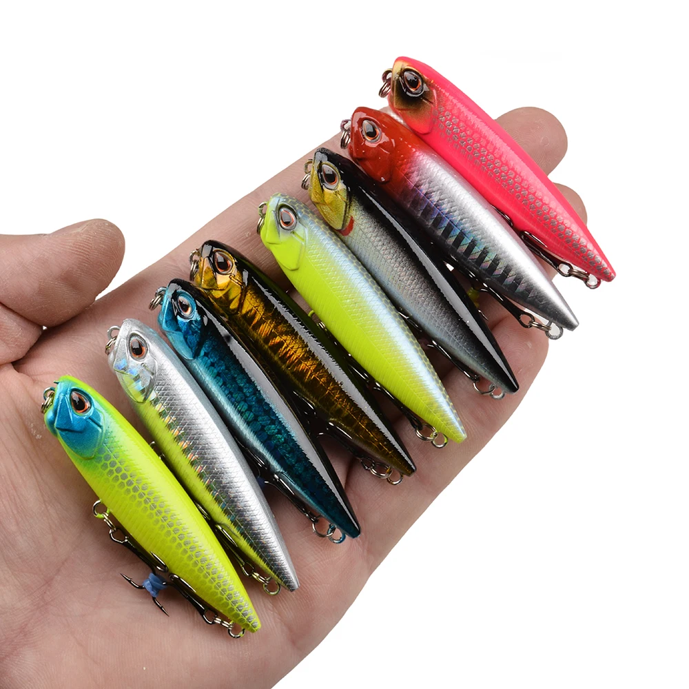 1Pc Floating Pencil Bait 6.5cm 5.3g Mini Fishing Lure Wobblers Crankbait Artificial Plastic Hard Baits Bass Pike Fishing Tackle