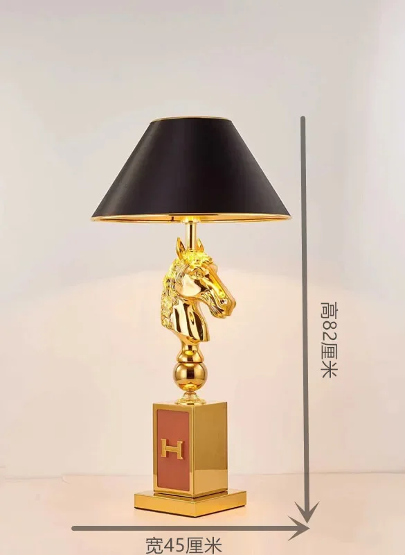 Modern Three-dimensional Double-sided High Aesthetic Value Orange Leather Hardware Bedside Lamp Decorative Light Luster Fixtures