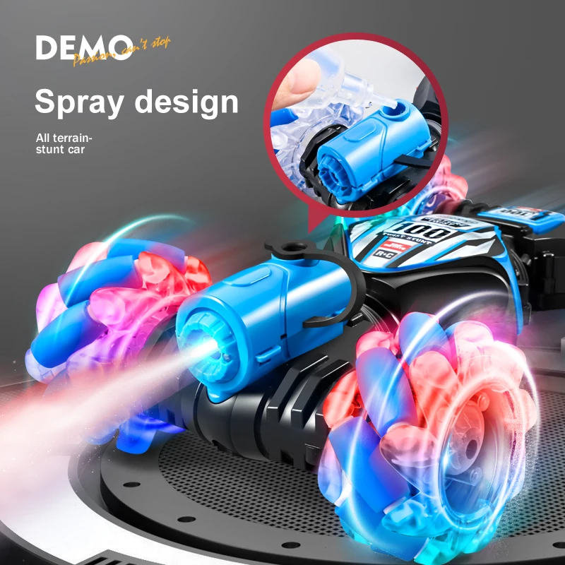 2024 New RC Remote Control Car Watch Hand Gestures 360° Rotating Off-Road Climbing Stunt Exhaust Blowtorch Music Boy Toy Gift