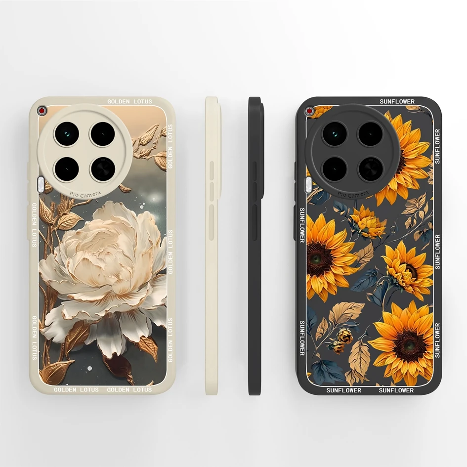 New Cover For Tecno Camon 30S 30 Pro Premier 4G 5G Pretty Flowers Pattern Anti Drop Silicone Soft For Tecno Camon30S 30Pro Cases