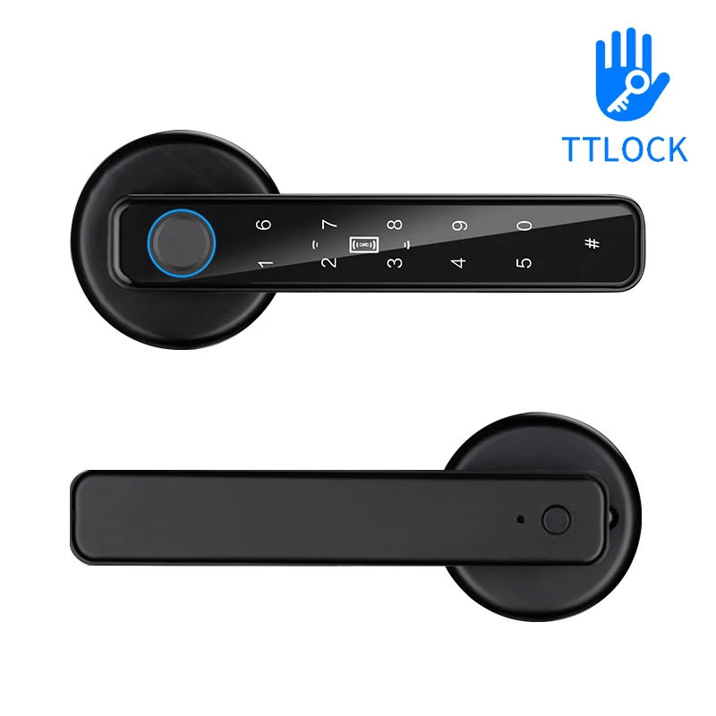 TTLock APP Smart Fingerprint Password RFID Card Single Latch Deadbolt Latch Lock For Indoor Wooden Metal Door