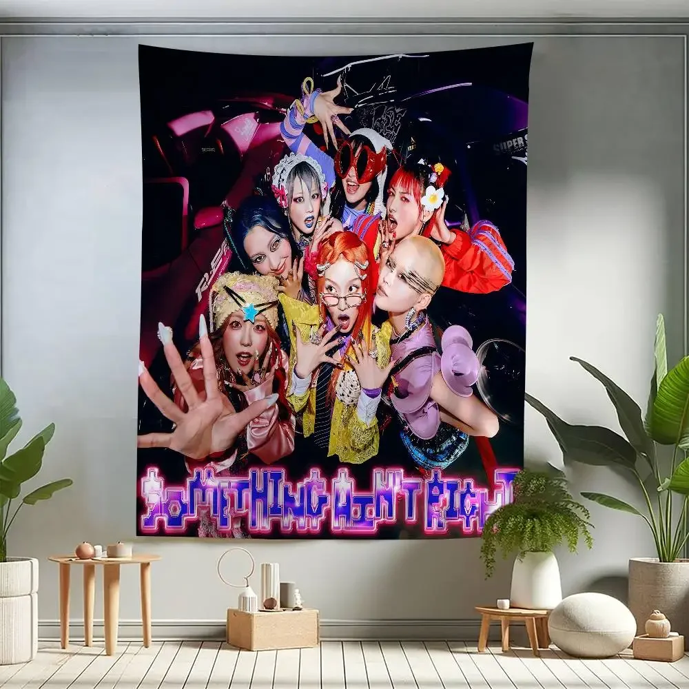 Kpop X-Xg جديد Dna مطبوعة نسيج حائط كبير رخيصة الهبي الجدار الشنق البوهيمي جدار المفروشات ماندالا ديكور المنزل