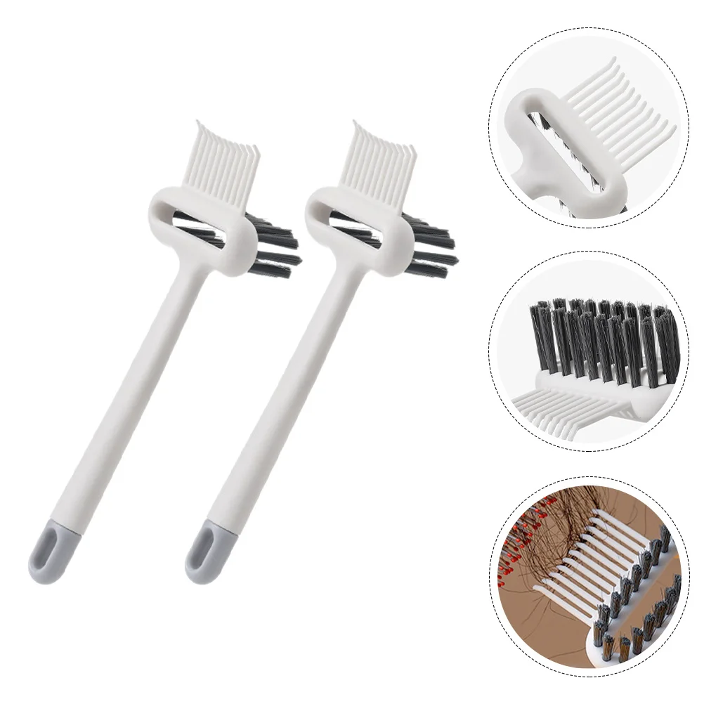 2 pçs pente escova de limpeza escova de cabelo ferramenta de limpeza ancinho design para salão de remoção de cabelo embutido uso doméstico airbag pente mais limpo