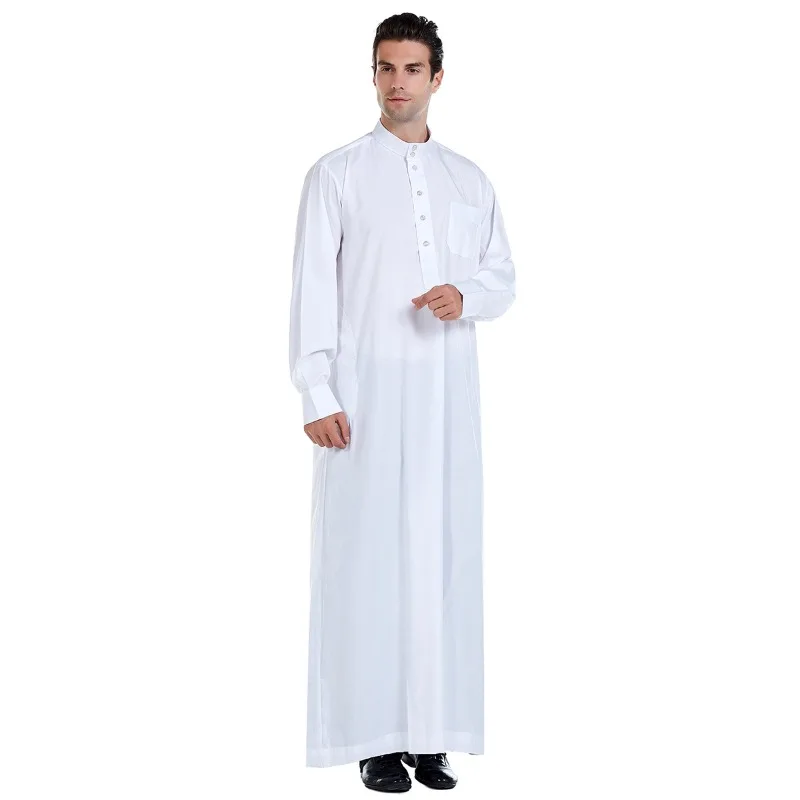Homens muçulmanos Árabe Paquistão Dubai Robe Roupas Islâmicas Saia Longa Saudita Eid Al Fitr Robe Oriente Médio