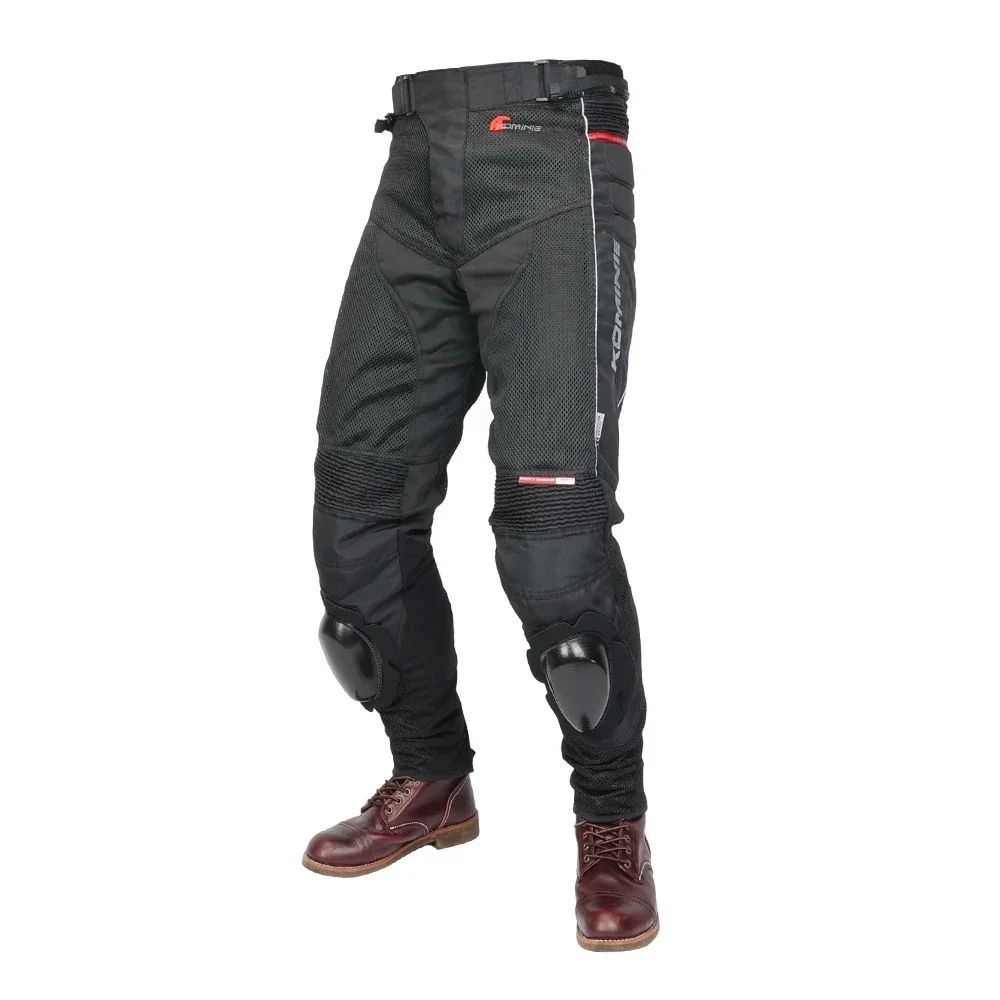 Motorcycle Pants Men Motorbike Riding Trousers Motorcyclist Summer Mesh Breathable Racing Protective Knee Gear Grinding Block