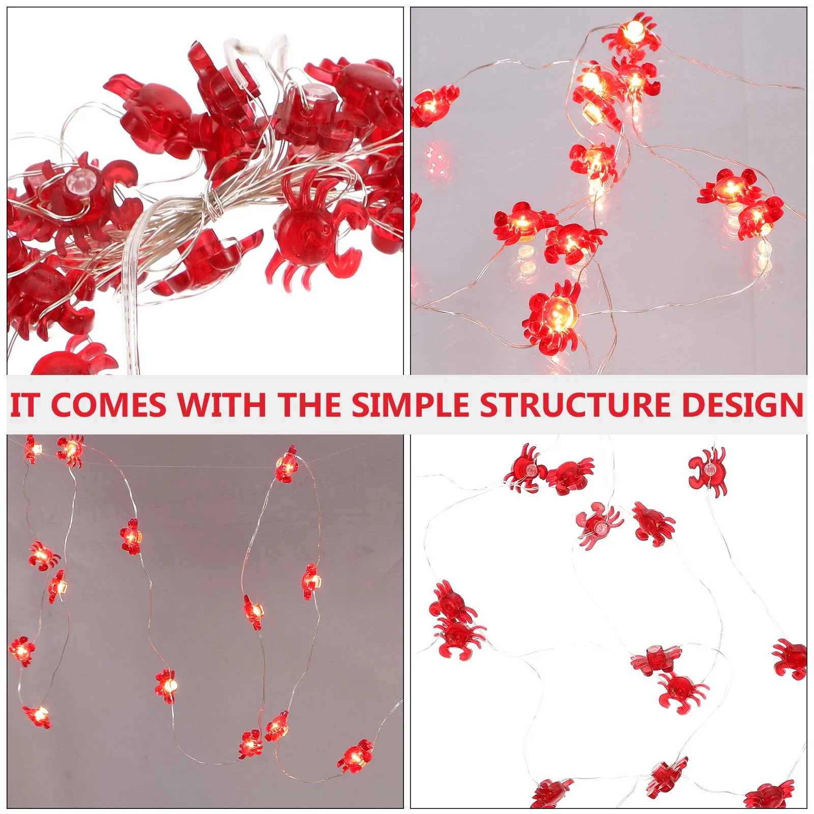 20LED creatieve krab lichtslinger unieke scènelamp tuin tuin hek muur decor warme gezellige sfeer lichtslinger
