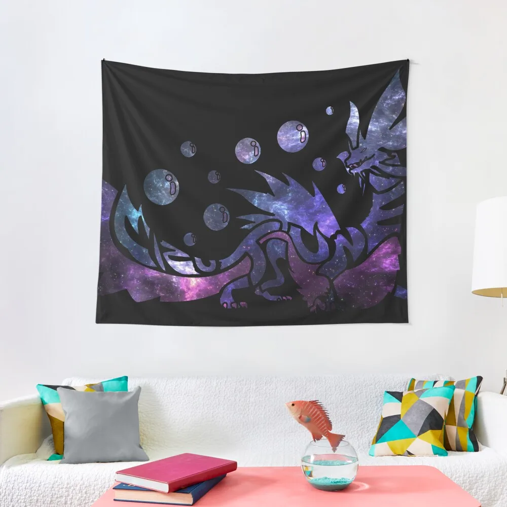 Monster Hunter World-Mizutsune (Diseño de galaxia), decoración bonita para habitación, tapiz decorativo para colgar en la pared