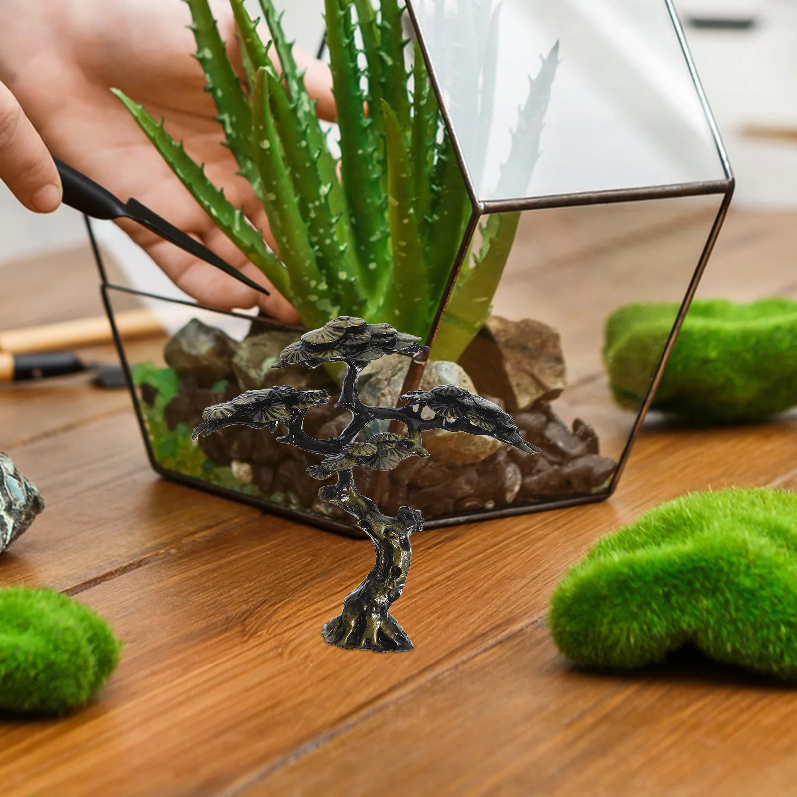 

Vintage Copper Alloy Desktop Decor Realistic Tree Home Office Desktop Tree Decor Car Desk Decoration Fine Craft